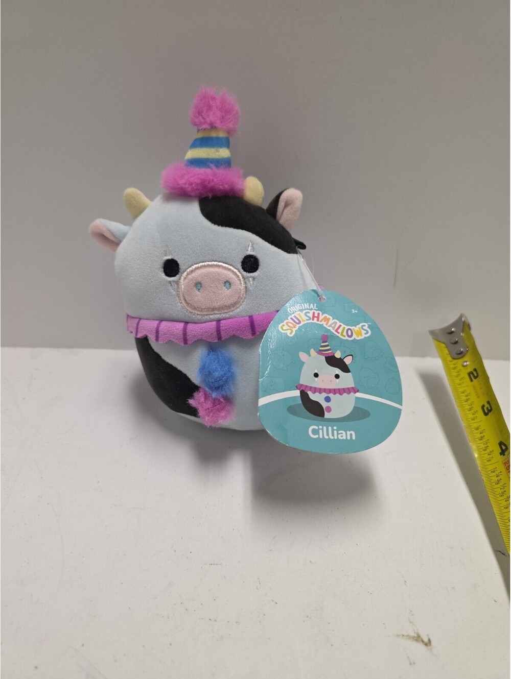 NEW Squishmallows Cillian The Clown Cow 6" Plush
